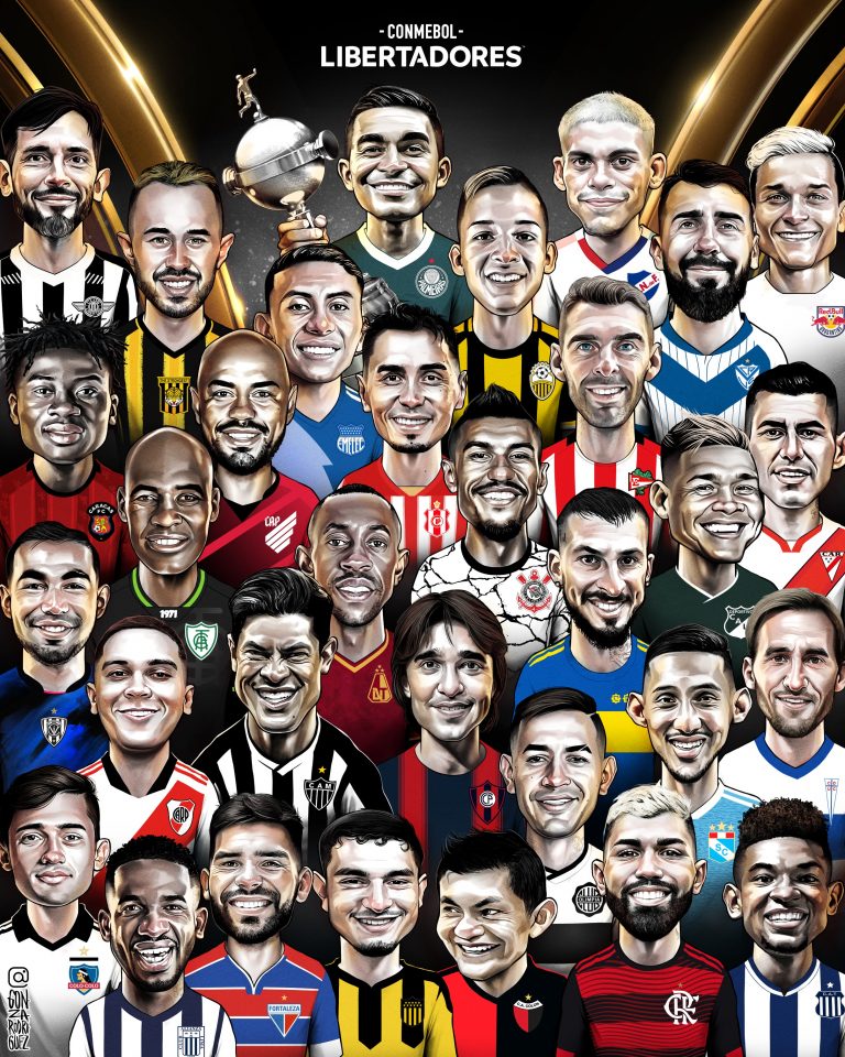 Artista entrerriano creó la imagen de la Libertadores 2022