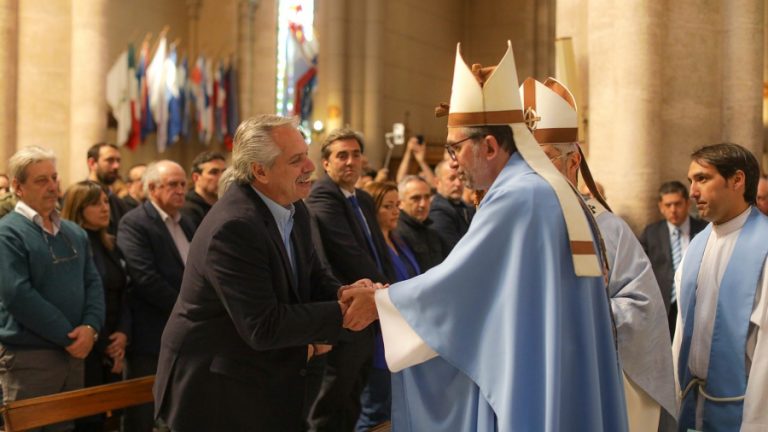 Alberto Fernández participó en Luján de la “Misa por la paz y la fraternidad”