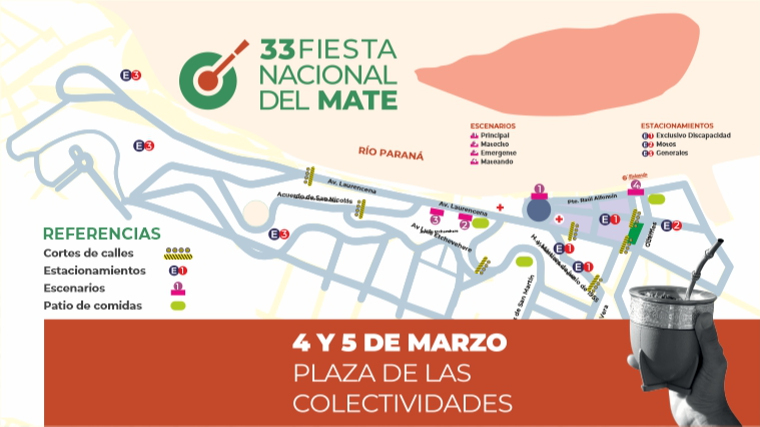 Implementarán distintos operativos durante la Fiesta Nacional del Mate