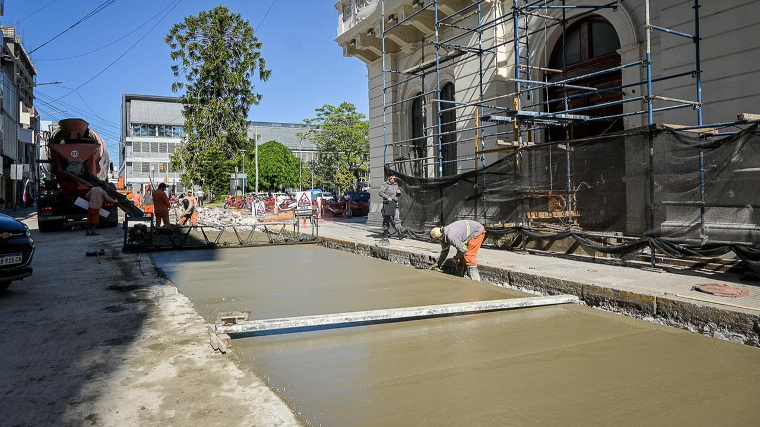 La obra en calle Santa Fe está en su última etapa