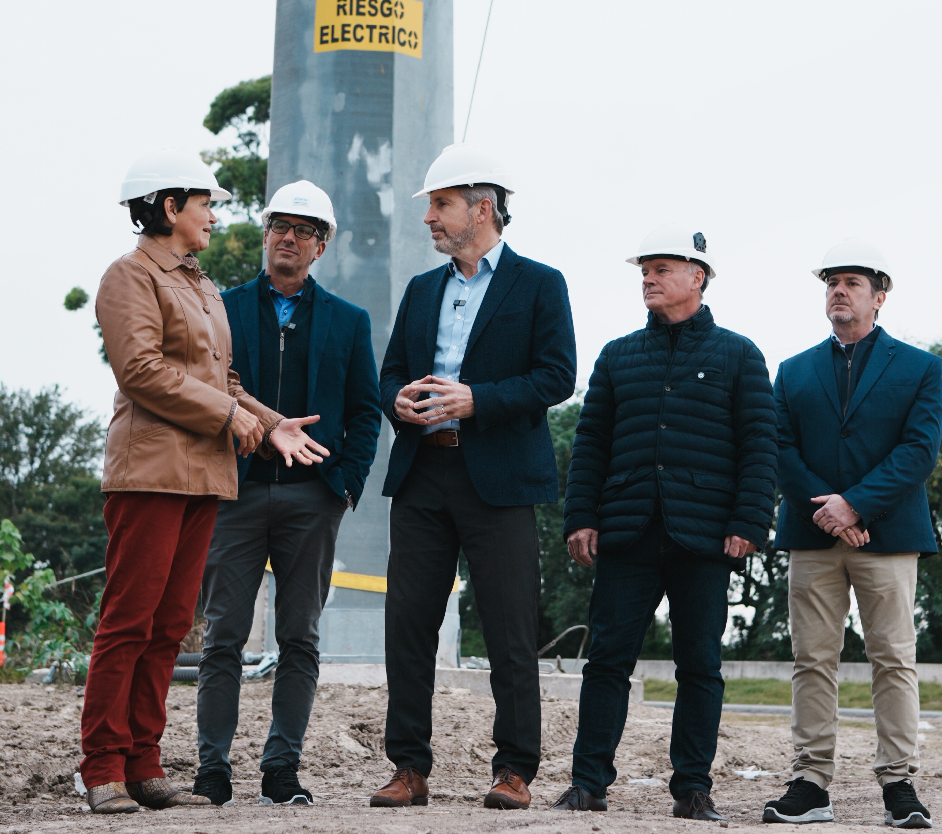 El gobernador recorrió la obra de la Estación Transformadora Gran Paraná