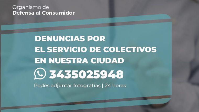 La Municipalidad recibe denuncias sobre el servicio de colectivos vía WhatsApp