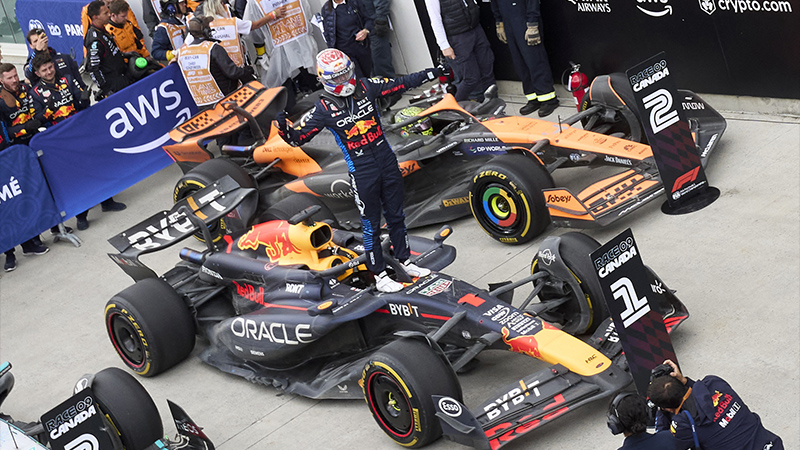 Verstappen se impuso en Canadá en una carrera de Fórmula 1 bajo la lluvia