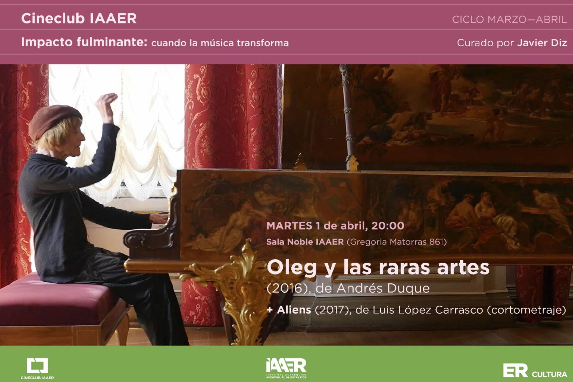 Se realizará una nueva proyección en el Cineclub del Instituto Audiovisual